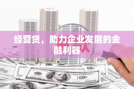 泾河经营贷，助力企业发展的金融利器