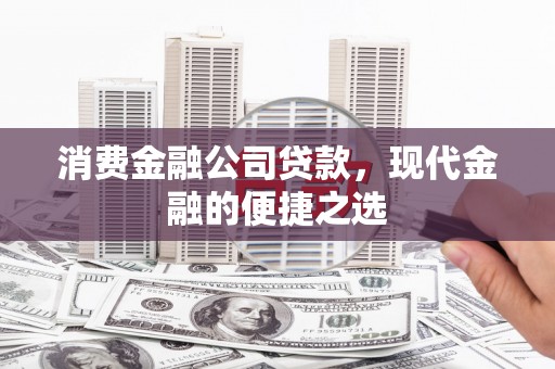 泾河消费金融公司贷款，现代金融的便捷之选