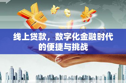 泾河线上贷款，数字化金融时代的便捷与挑战