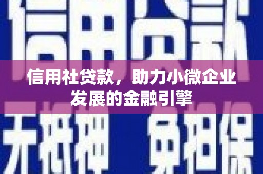 泾河信用社贷款，助力小微企业发展的金融引擎