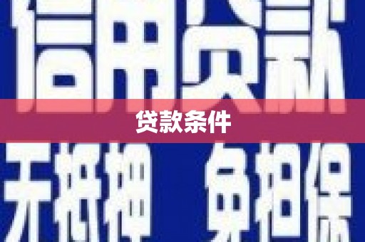 泾河贷款条件