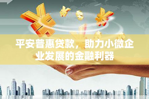 泾河平安普惠贷款，助力小微企业发展的金融利器