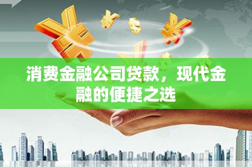 泾河消费金融公司贷款，现代金融的便捷之选