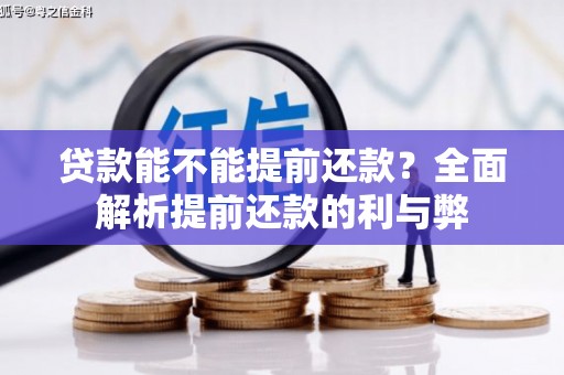 泾河贷款能不能提前还款？全面解析提前还款的利与弊