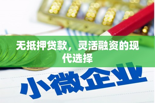 泾河无抵押贷款，灵活融资的现代选择