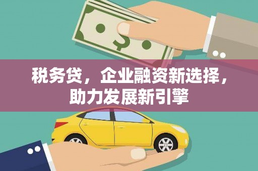 泾河税务贷，企业融资新选择，助力发展新引擎