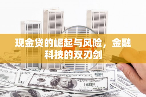泾河现金贷的崛起与风险，金融科技的双刃剑