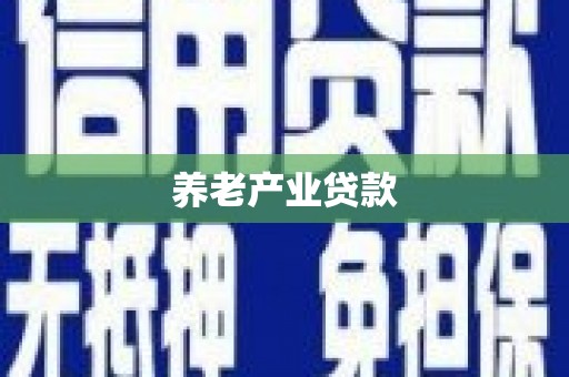 泾河养老产业贷款