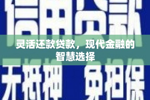 泾河灵活还款贷款，现代金融的智慧选择