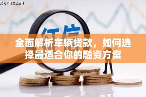 泾河全面解析车辆贷款，如何选择最适合你的融资方案