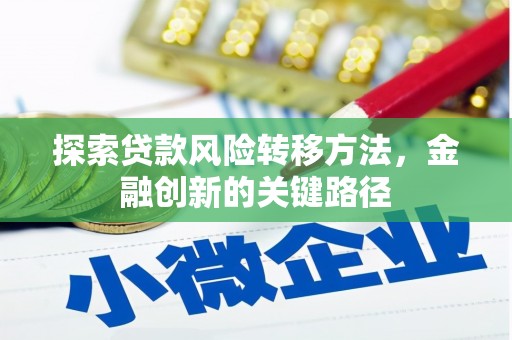 泾河探索贷款风险转移方法，金融创新的关键路径